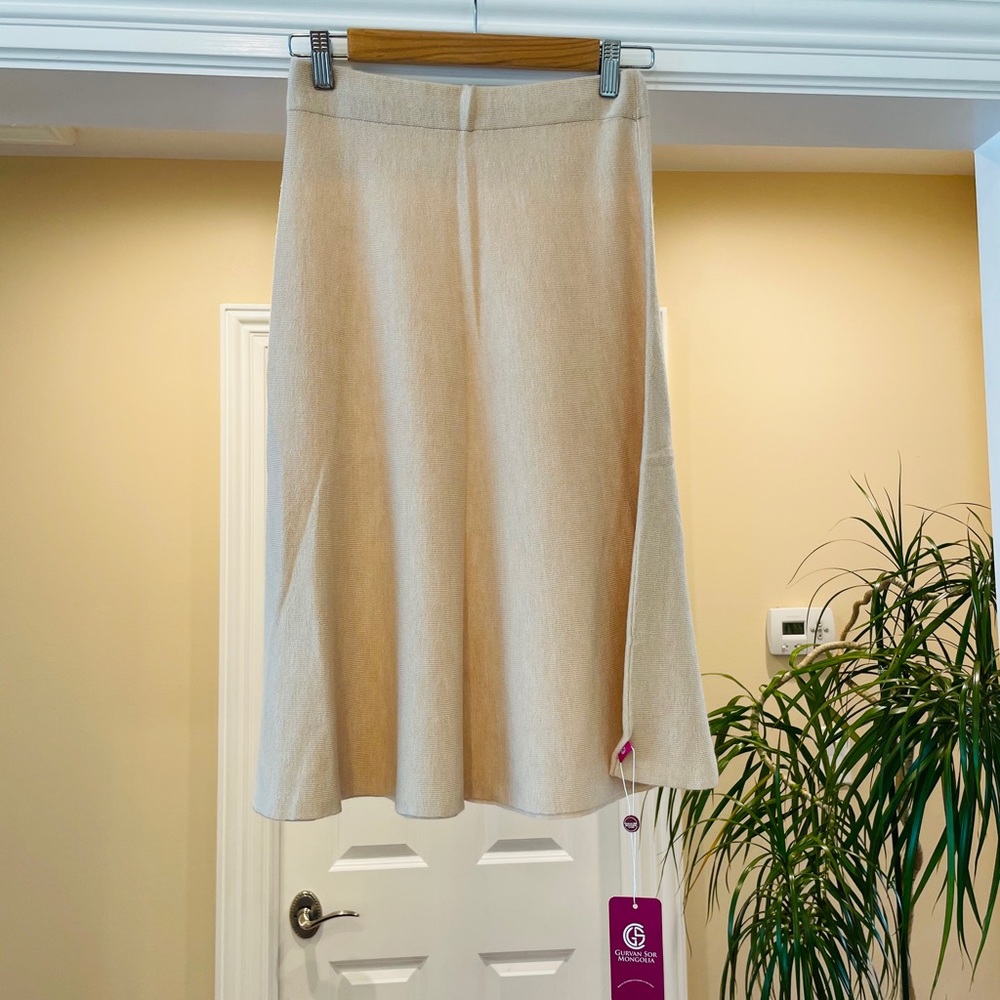 Mongolian Wool Silk Cashmere flare skirt in M and L fits S